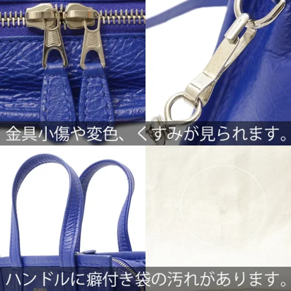 Balenciaga Vintage Pre-owned Leather handbags Blue Dames