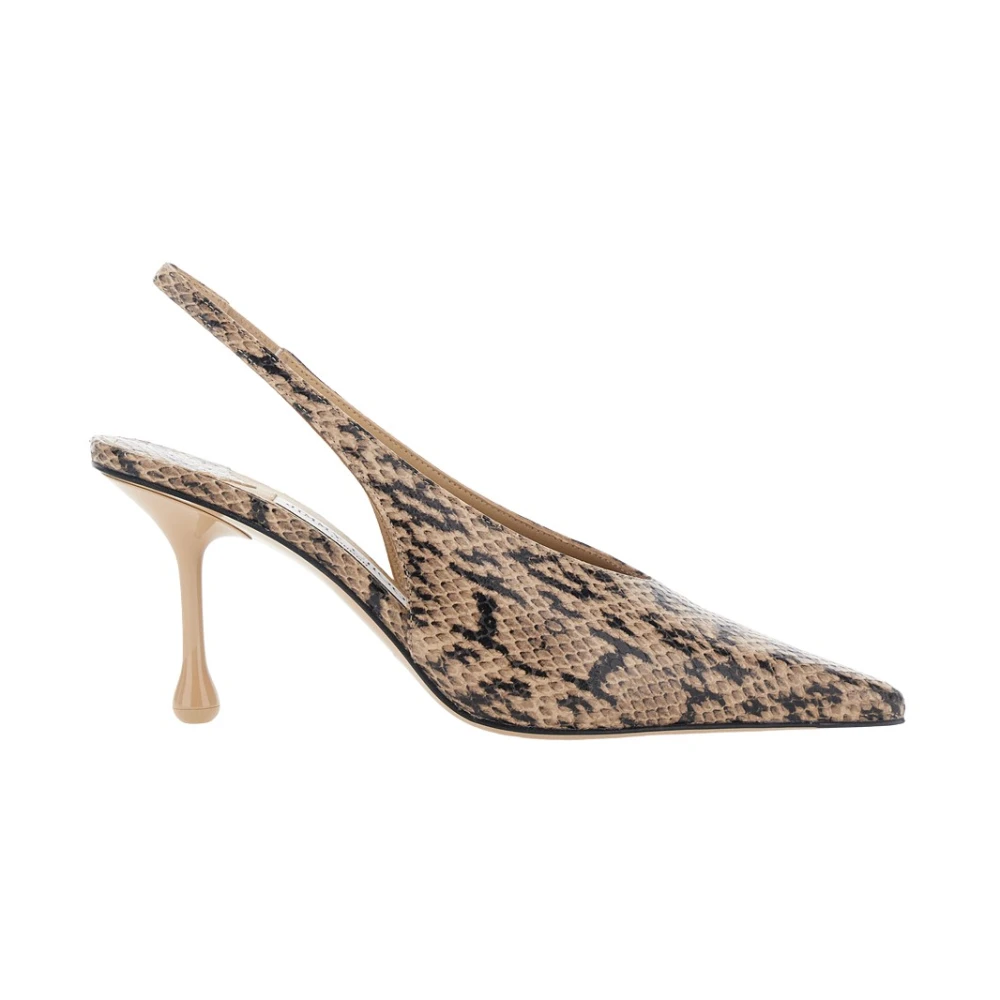 Jimmy Choo Donna Beige - Isa 80 Slingback Pumps - Shoes - 39 Eu