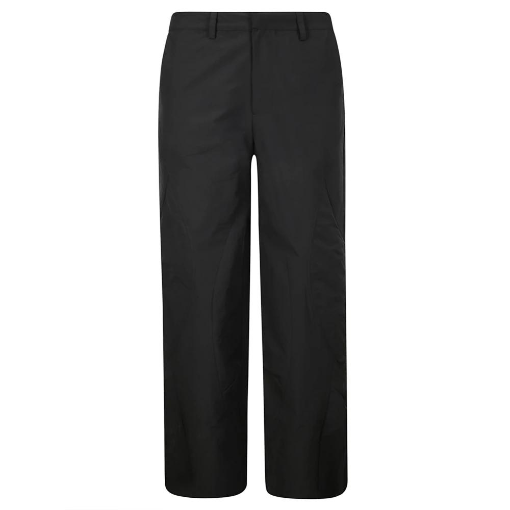 Heliot Emil Technische broek met knoop en rits zij- en achterzakken Black Heren