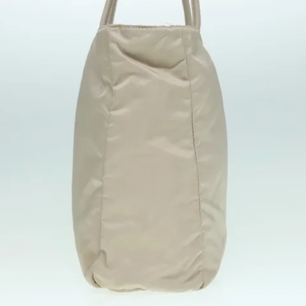 Prada Vintage Pre-owned Nylon prada-bags Beige Dames