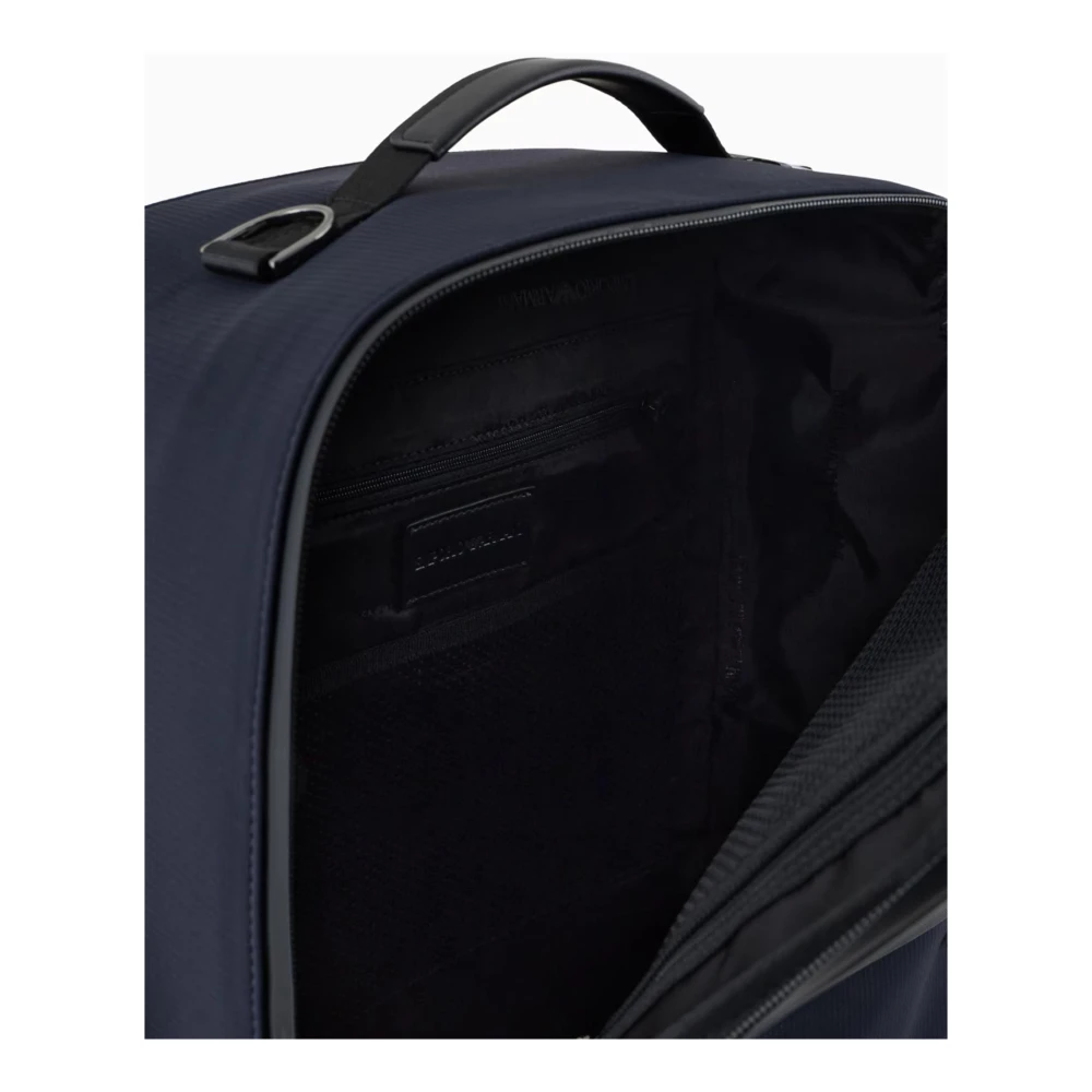 Emporio Armani Nylon Patch Collectie Rugzak Blue Heren