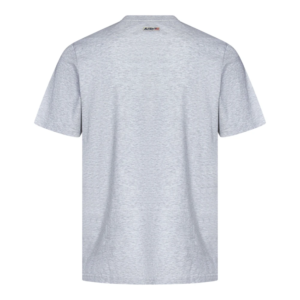 Autry Grijze Logo T-shirt en Polo Gray Heren