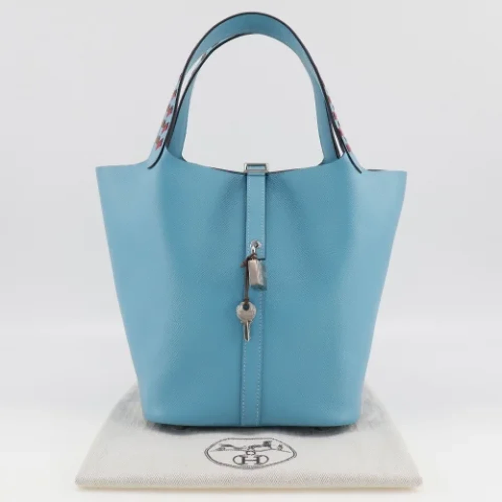 Hermès Vintage Pre-owned Fabric handbags Blue Dames