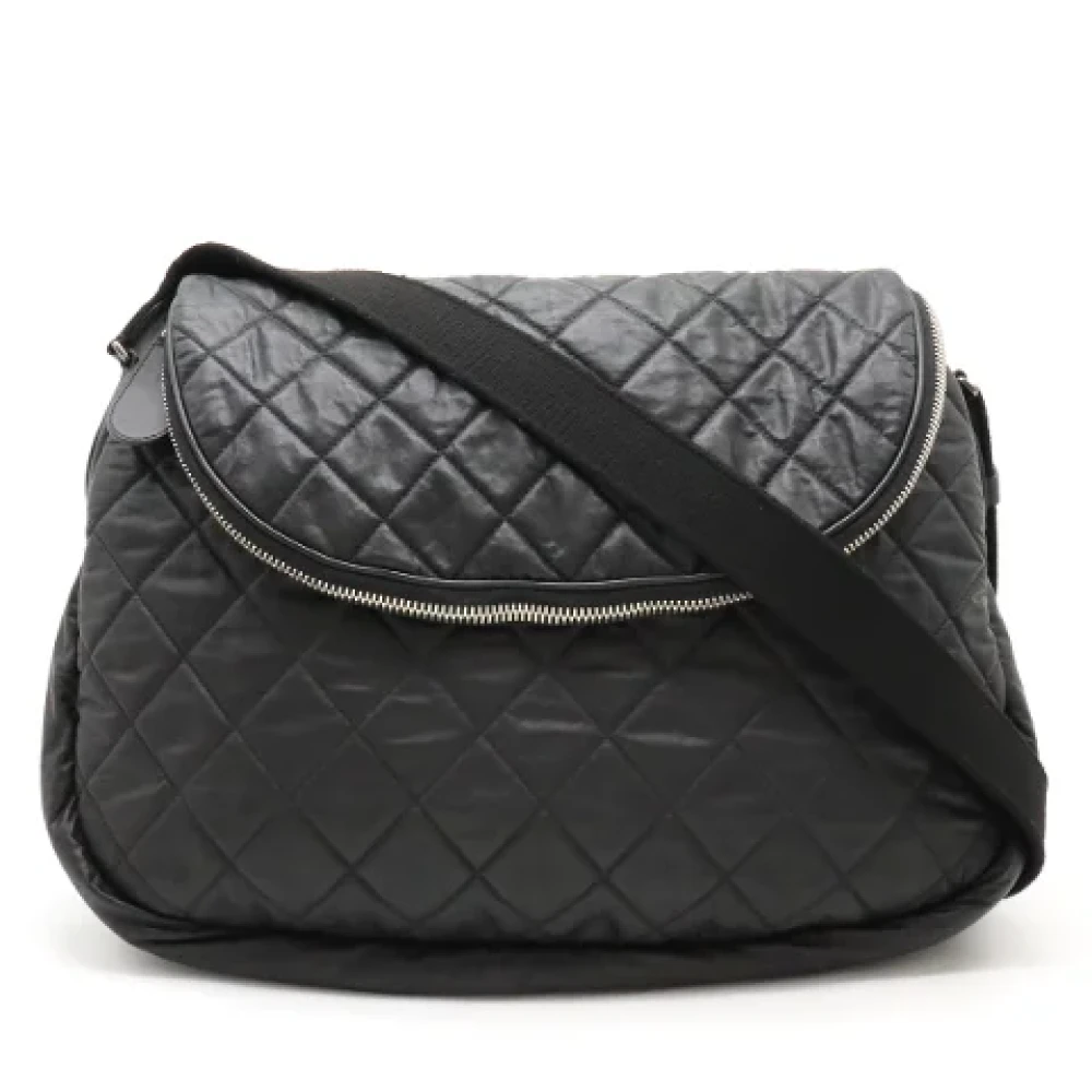 Chanel Vintage Pre-owned Canvas crossbody-bags Black Dames