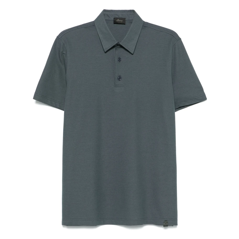 Brioni Katoenen poloshirt met Piqué Design Green Heren