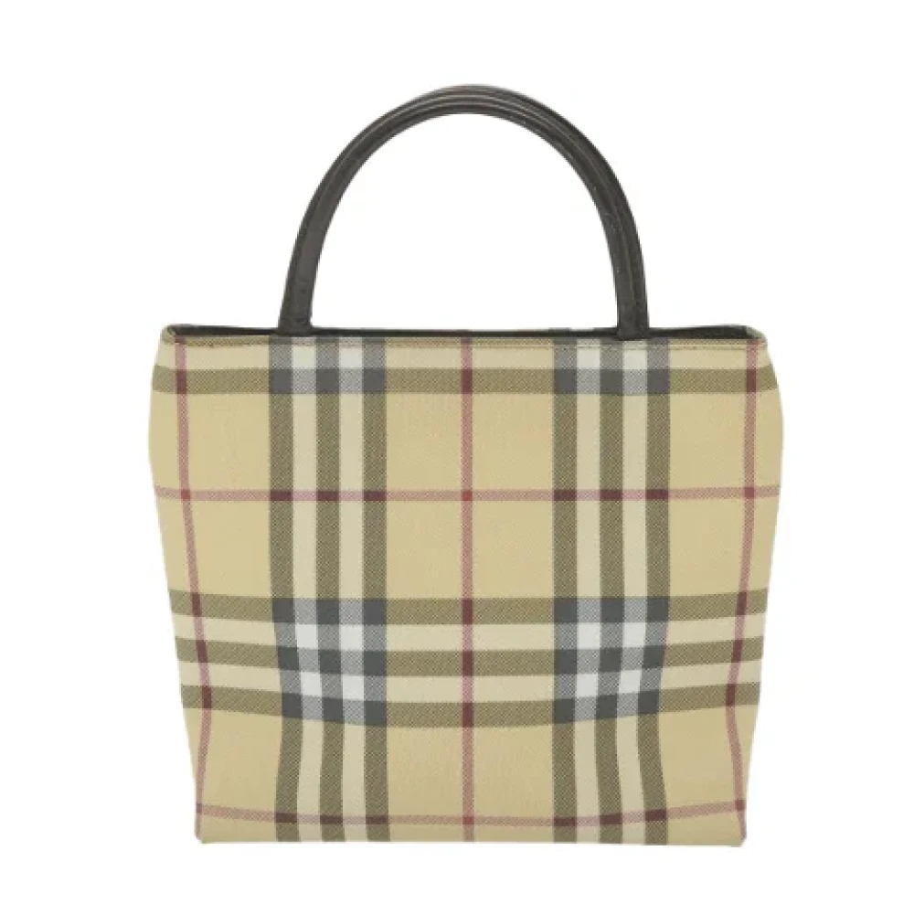 Burberry Vintage Pre-owned Canvas handbags Beige Dames
