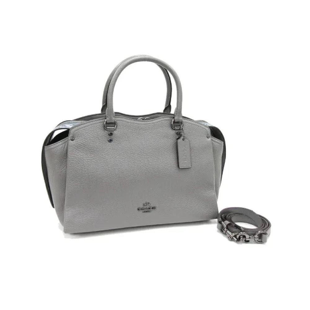 Coach Pre-owned Leather handbags Gray Dames