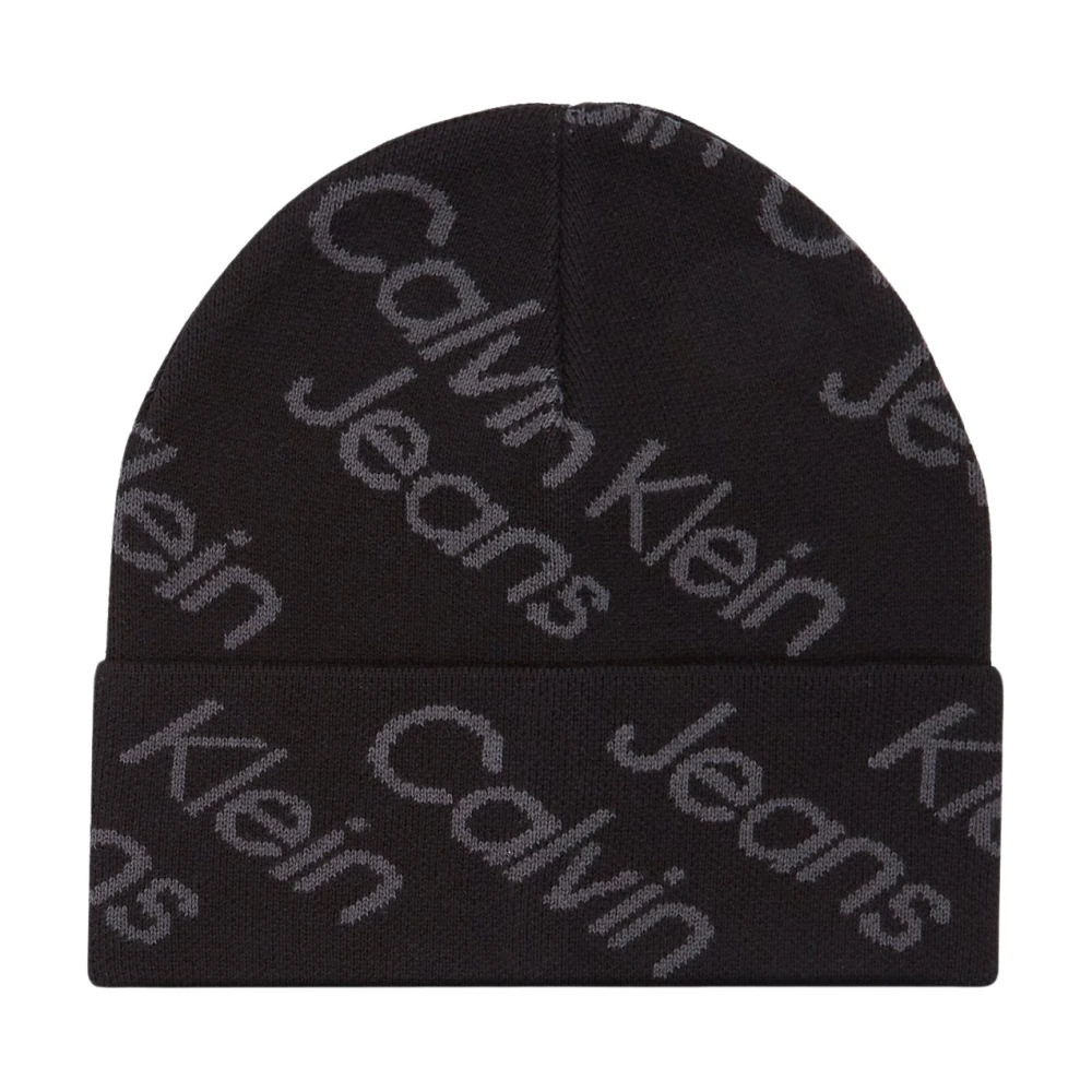 Calvin Klein Logo Motief Muts Biologisch Katoen Black Heren