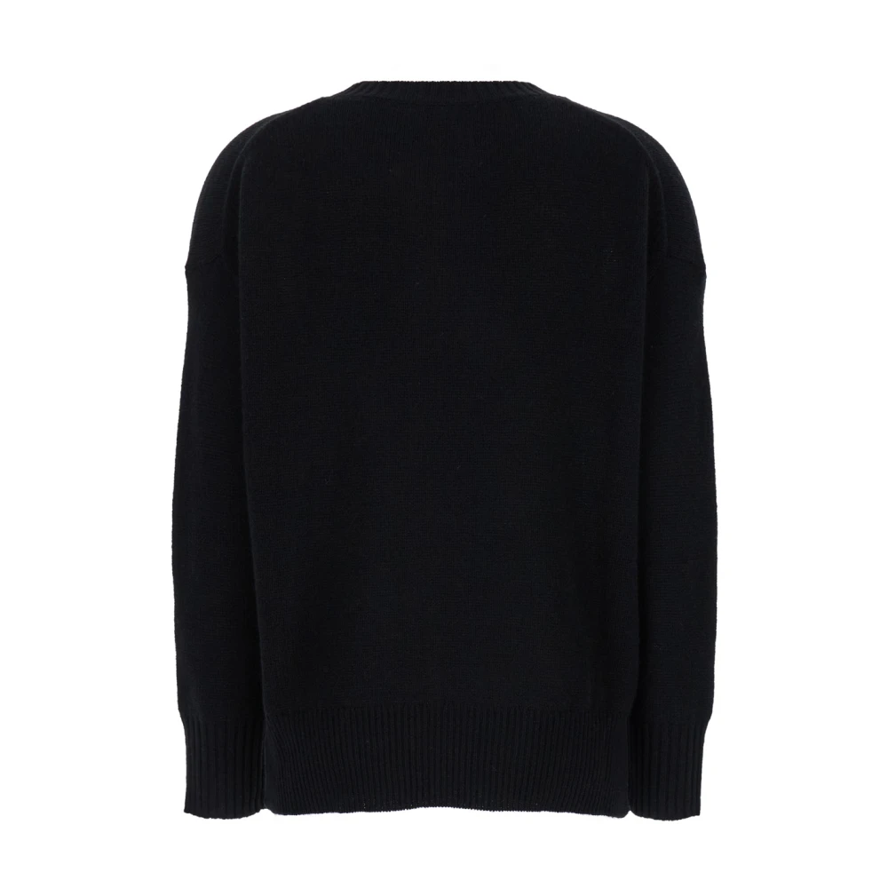 Plain Units Kasjmier Crewneck Sweater Zwart Black Dames
