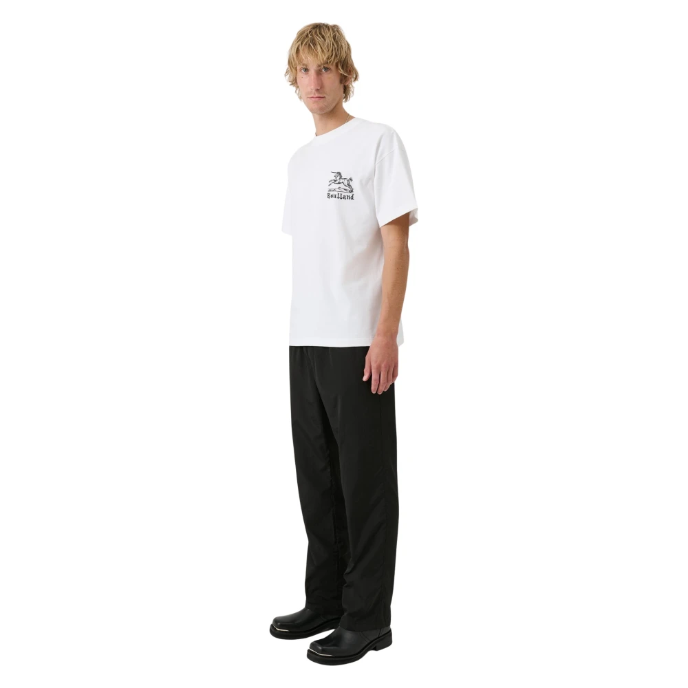 Soulland Eenhoorn T-shirt met Screen Print White Heren