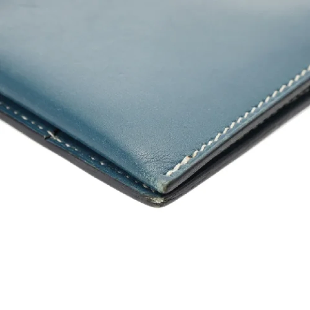 Hermès Vintage Pre-owned Leather wallets Blue Dames