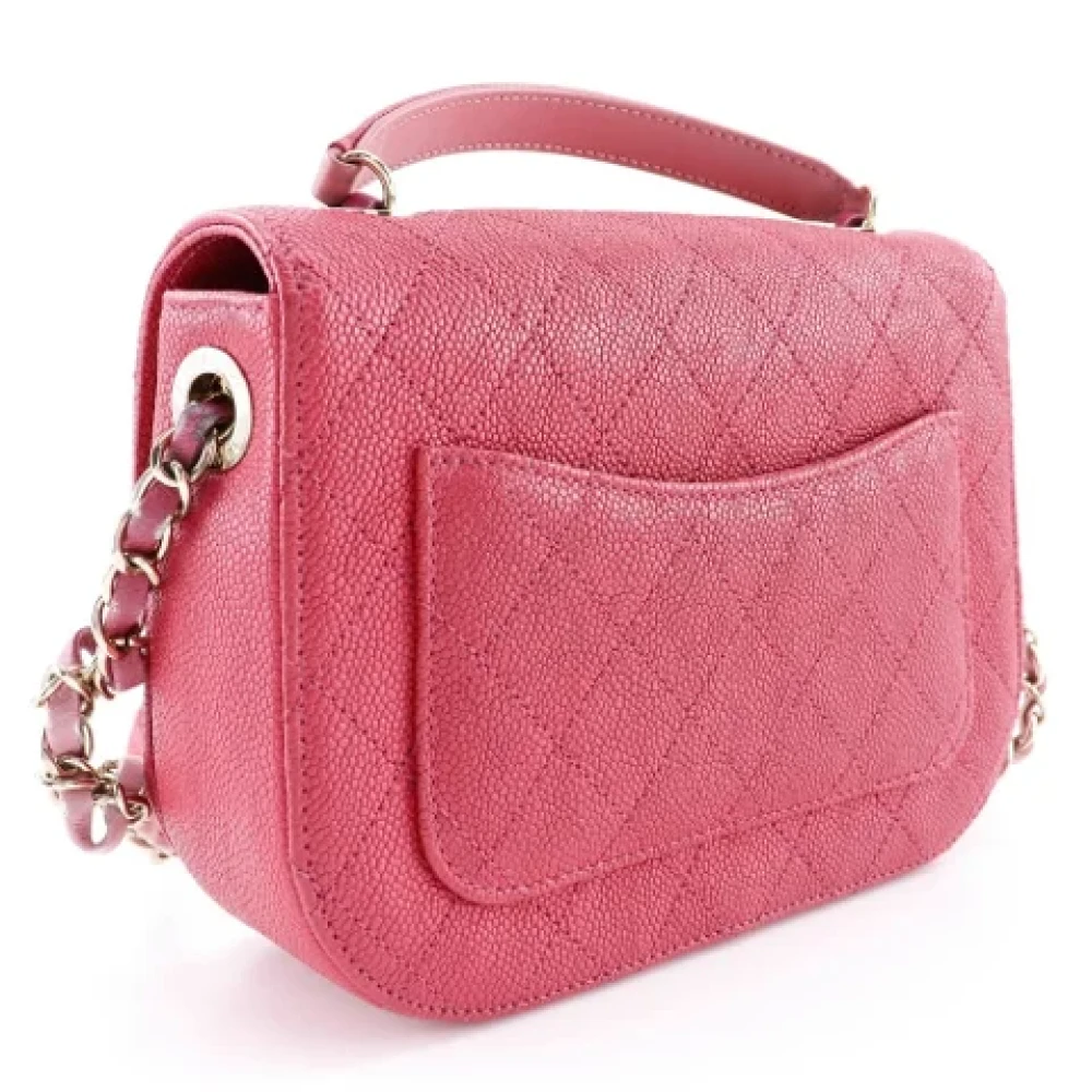 Chanel Vintage Pre-owned Leather handbags Pink Dames
