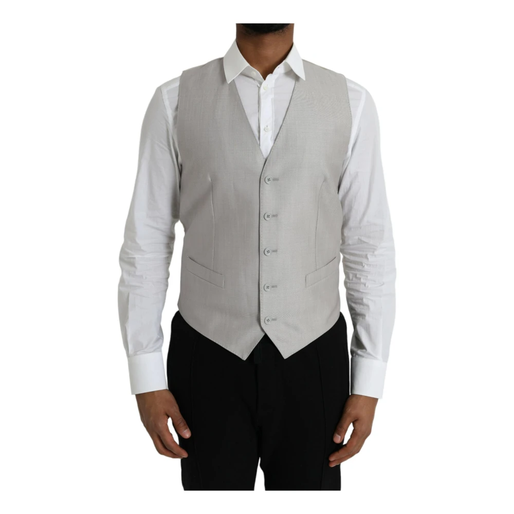 Dolce & Gabbana Men's Gray Waistcoats, Xl, Neon Green Hooded Pullover Jumper