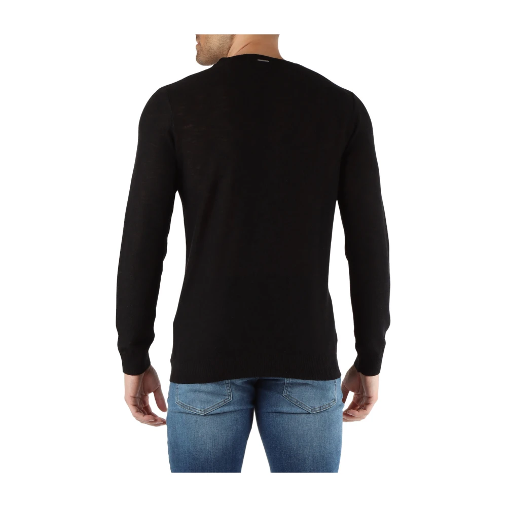 Antony Morato Regular Fit Linnen Viscose Sweater Black Heren