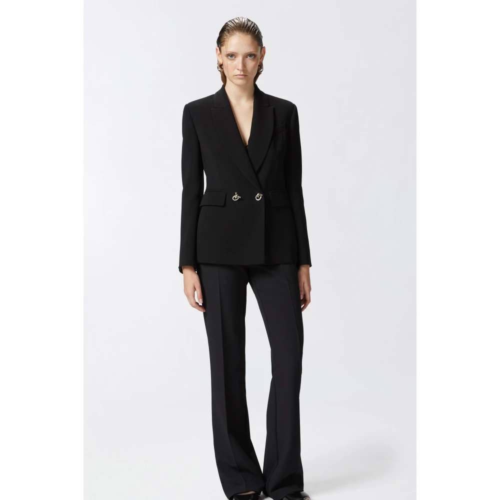 pinko Double-breasted blazerjas in cady Black Dames