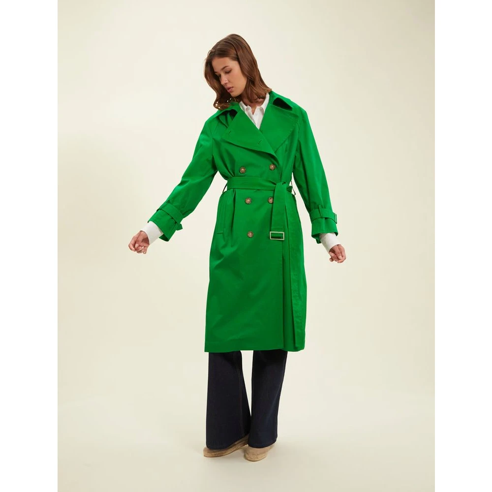 Ines De La Fressange Paris Blake prairie green trench coat Green Dames