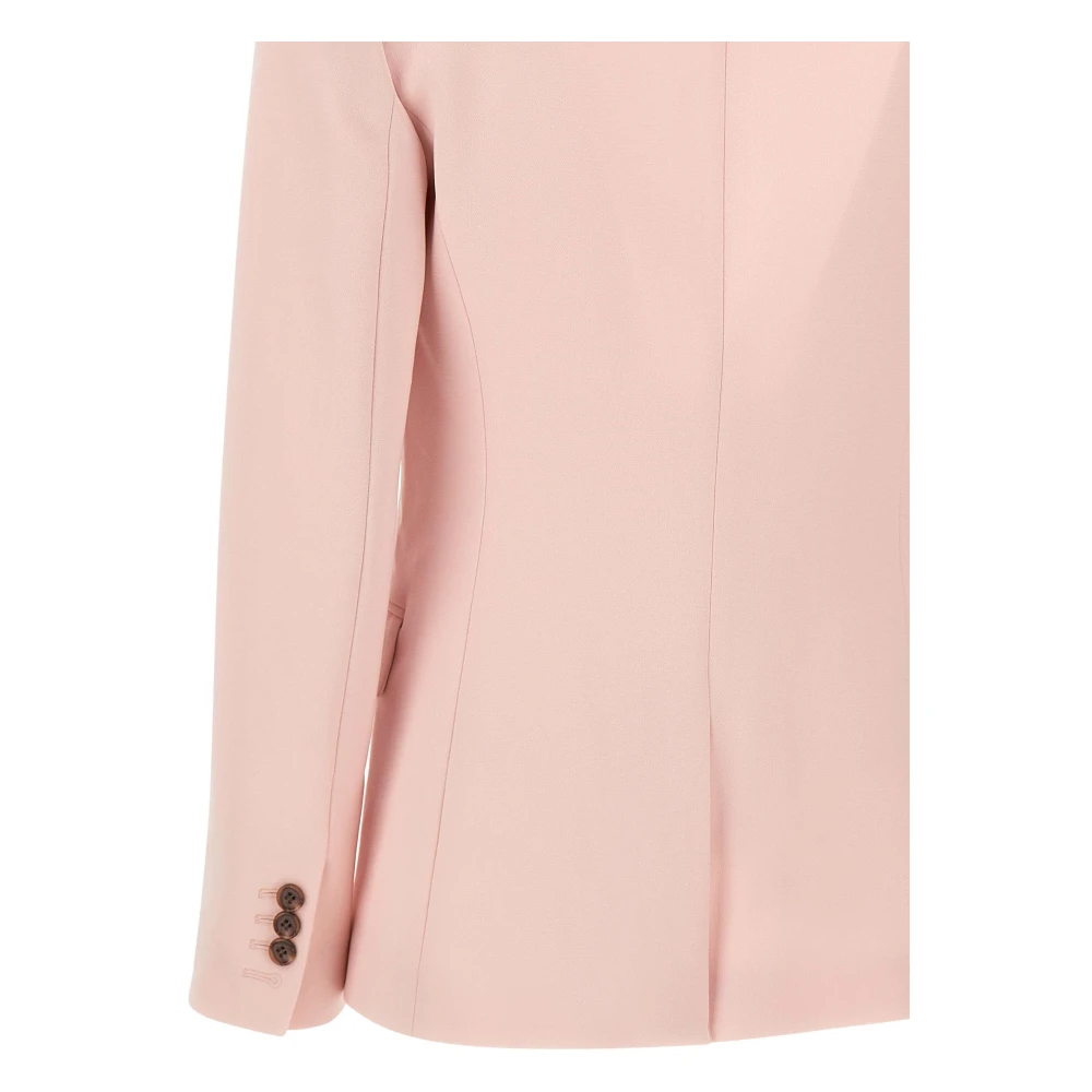 Theory Roze Blazer Lichtgewicht Crepe Stof Pink Dames