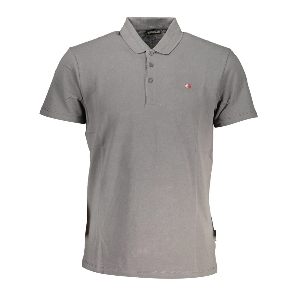 Napapijri Men's Gray Bomuld Polo Shirt