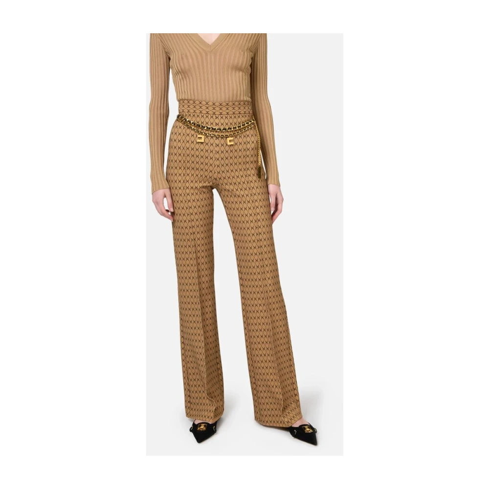 Elisabetta Franchi Stijlvolle Broek voor Vrouwen Brown Dames