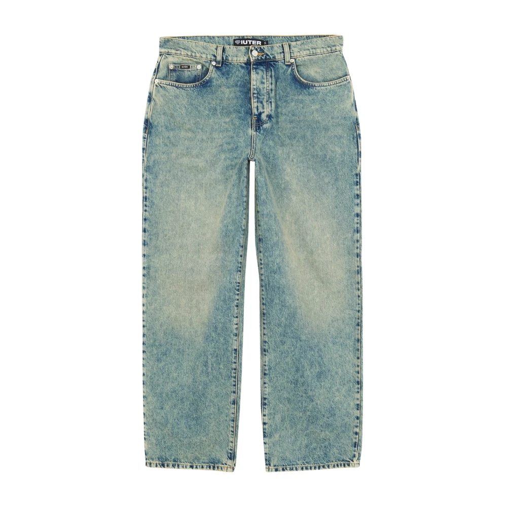 Iuter Homme Bleu Jeans, Taille: W32 Jean Baggy En Denim