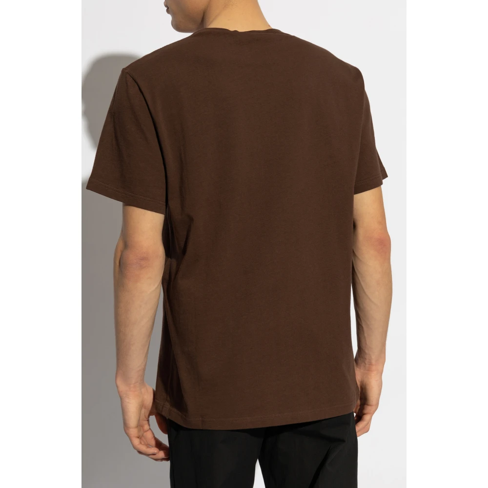 alexander mcqueen T-shirt met print Brown Heren