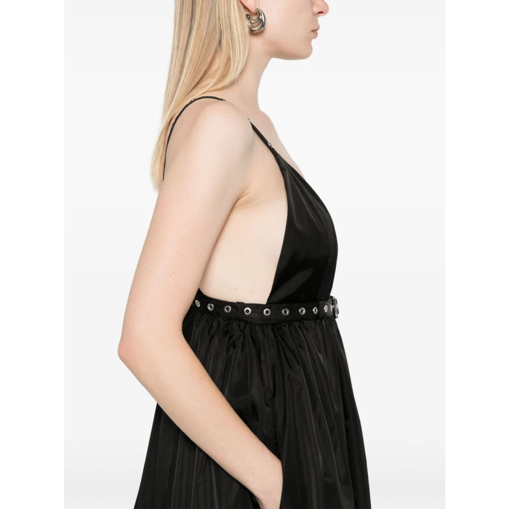 Ganni Elegante Nero Jurk voor Vrouwen Black Dames