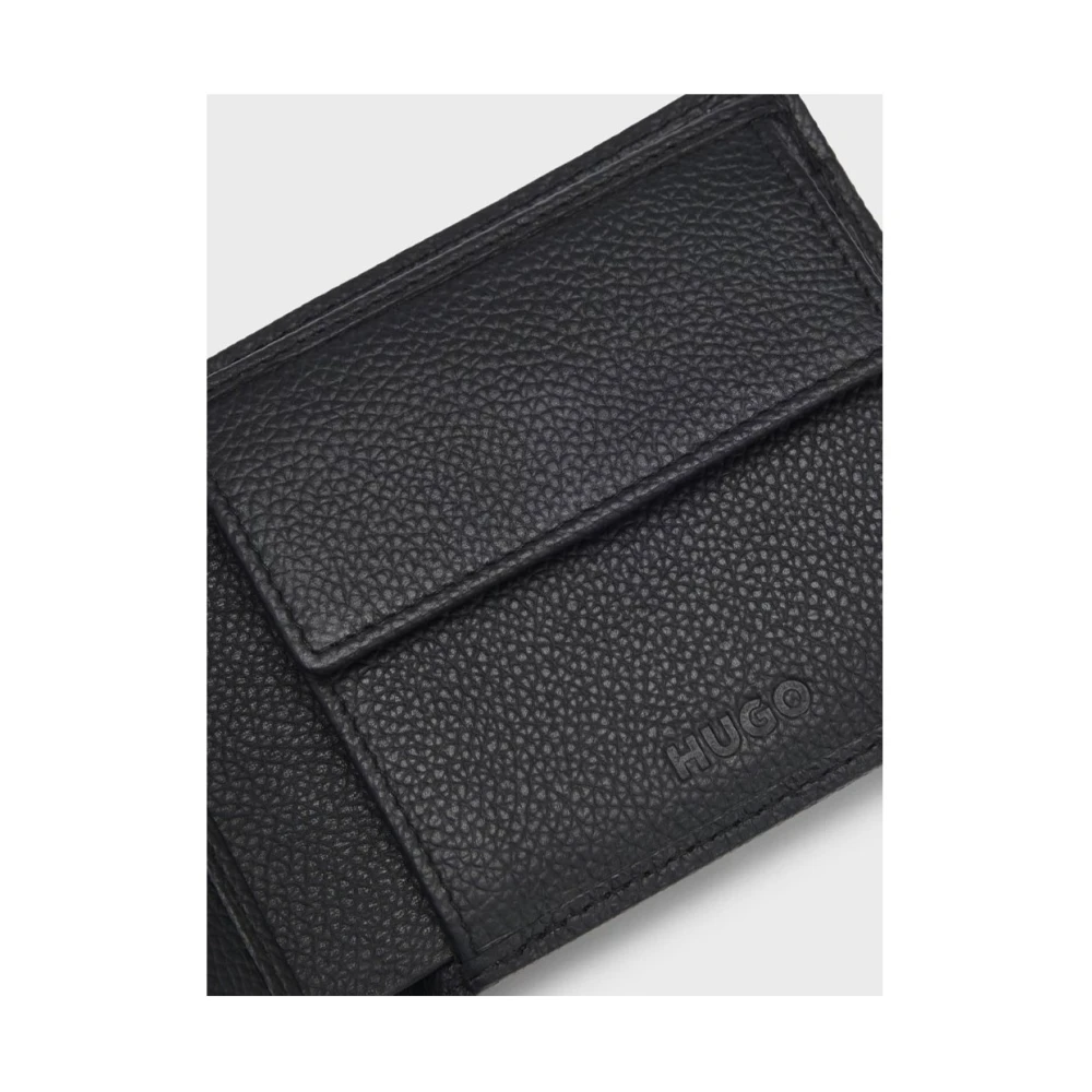 Hugo Boss Stijlvolle Leren Portemonnee Black Heren