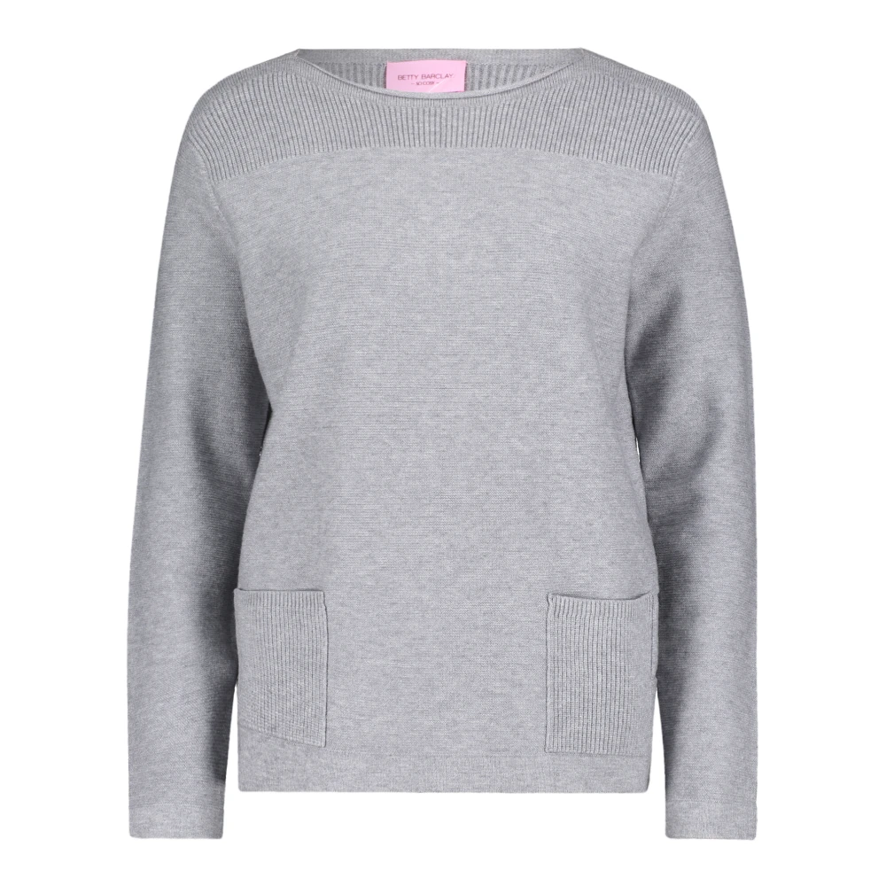 Betty Barclay Gebreide Trui met Breidetails Gray Dames