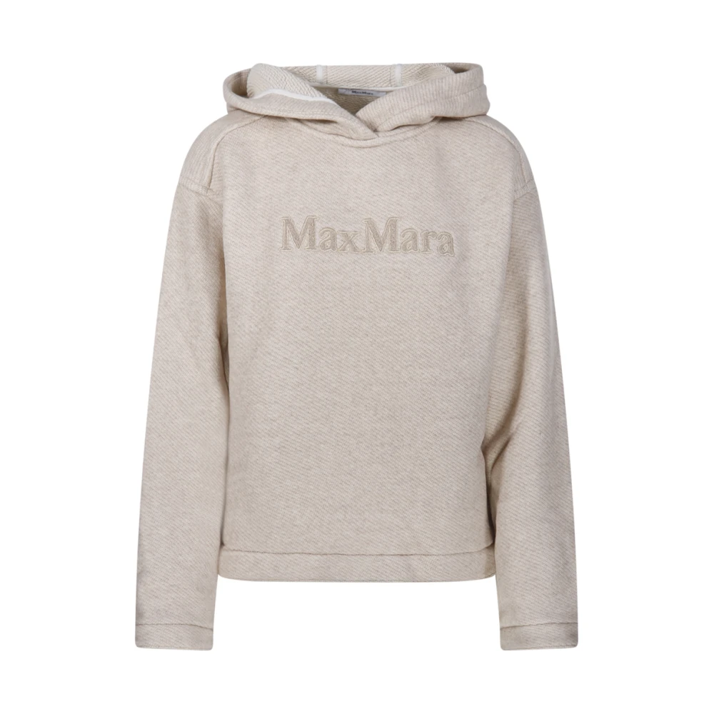 Max Mara Albino Gary Hoodie Sweatshirt Beige Dames