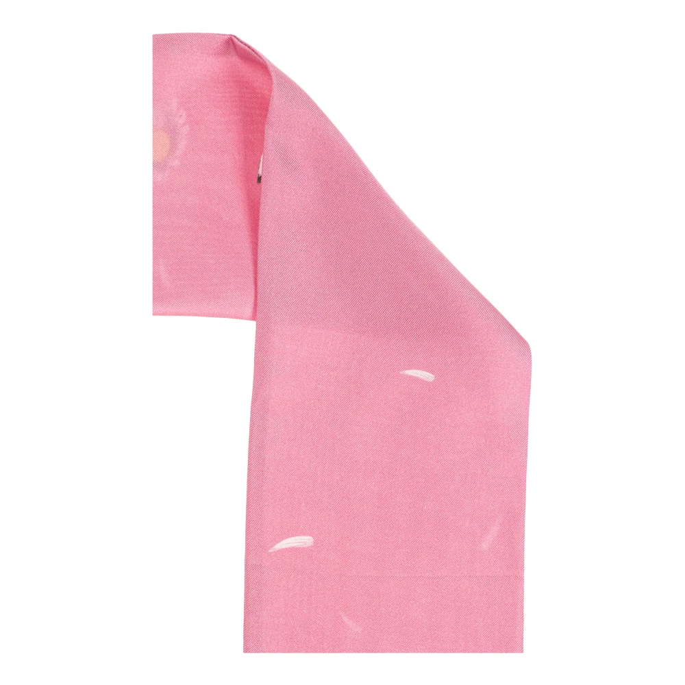 Moschino Zijden sjaal met bloemmotief Pink Dames