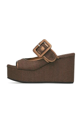 Fabric Wedge Sandal