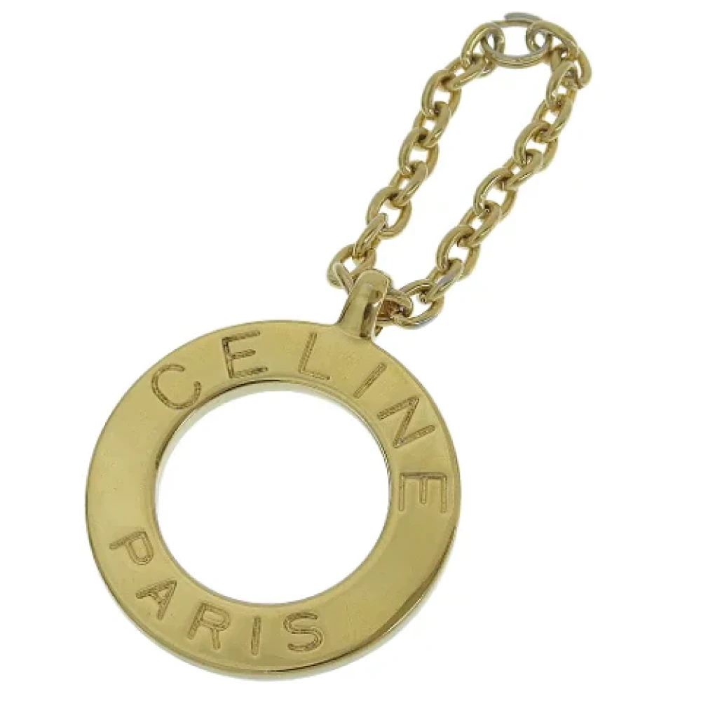 Celine Vintage Pre-owned Metal key-holders Yellow Dames