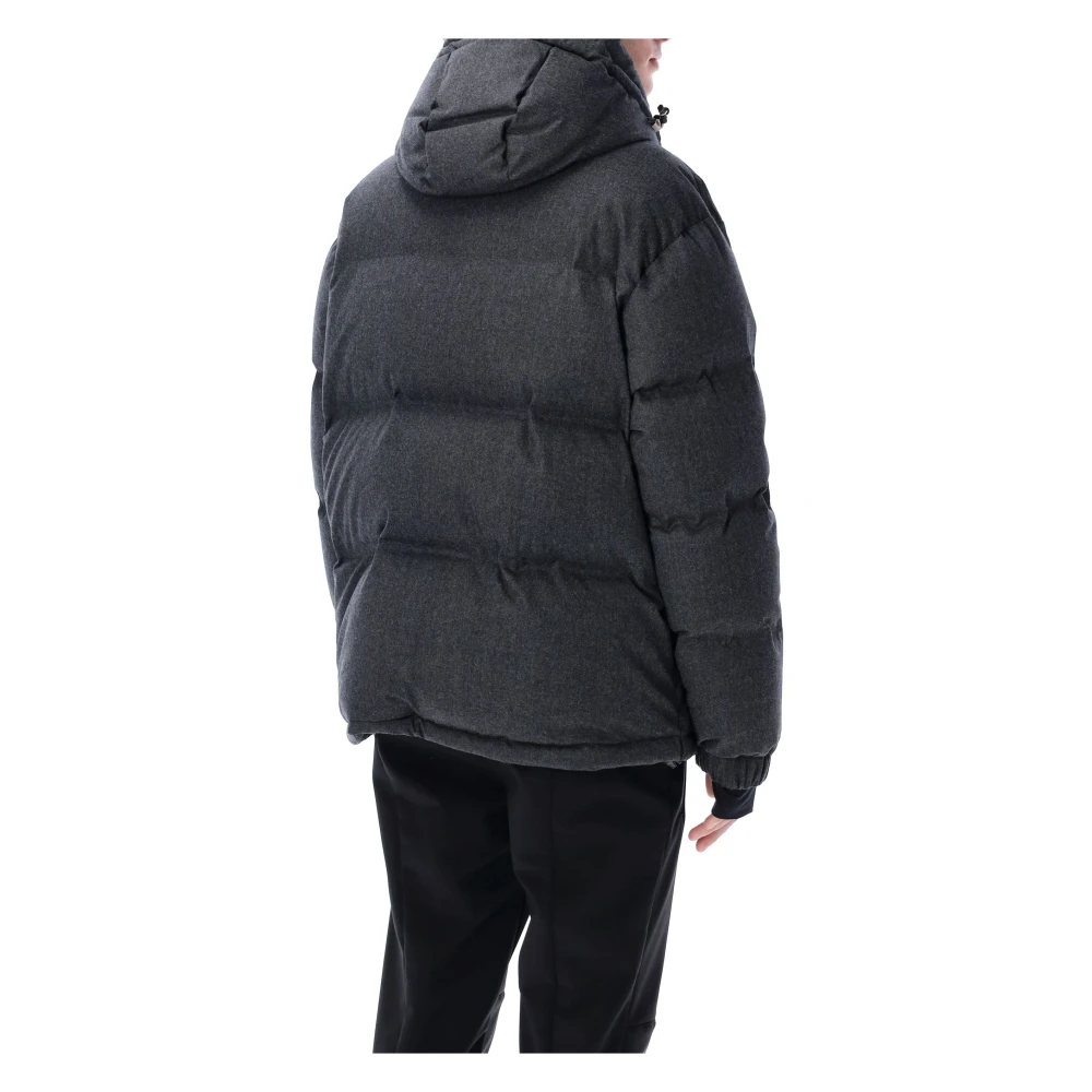 Moncler Antraciet Wol Donsjas Aw24 Gray Heren
