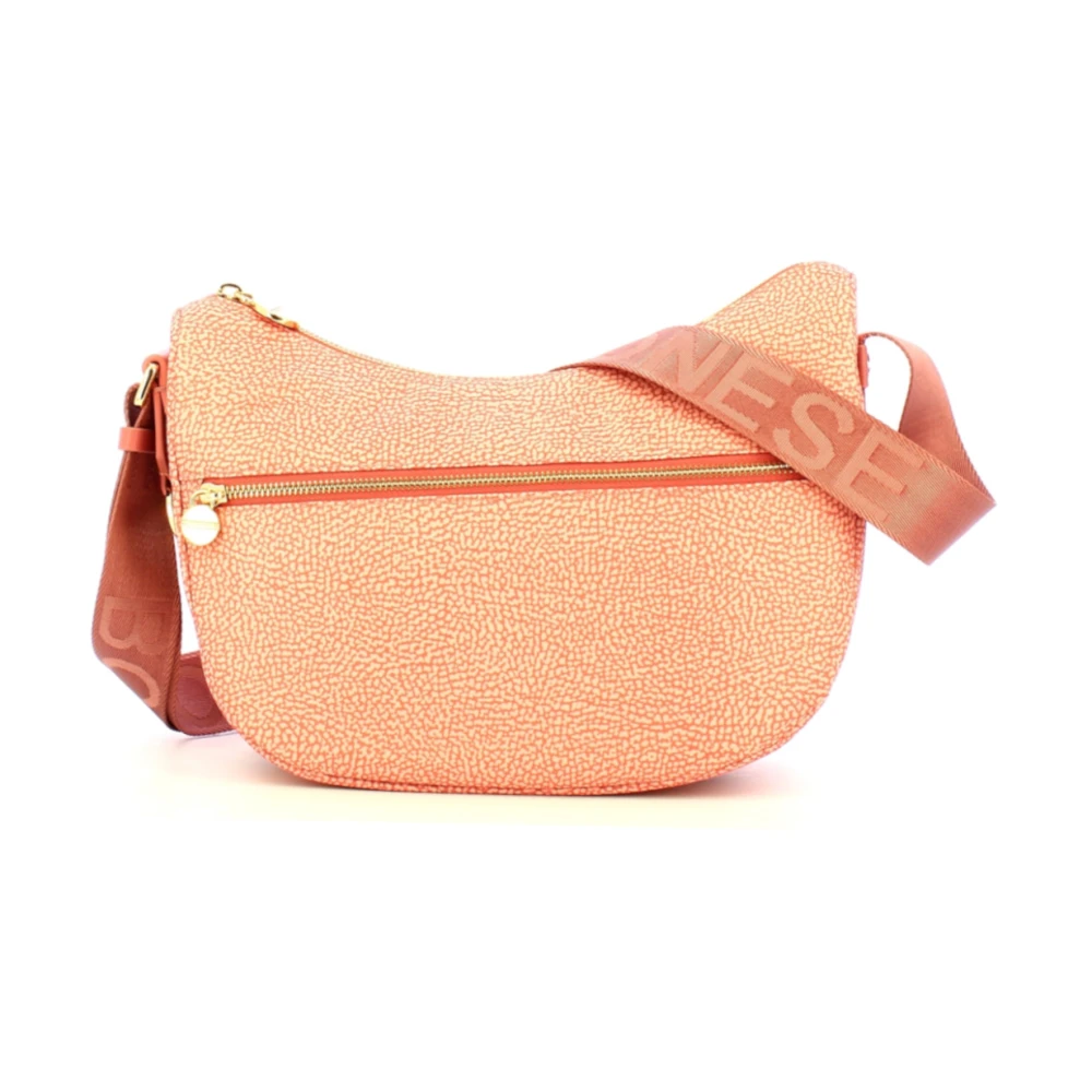 Borbonese Women's Pink Cross Body Bags, One Size, Small Nylon Luna Bag In Lipstick