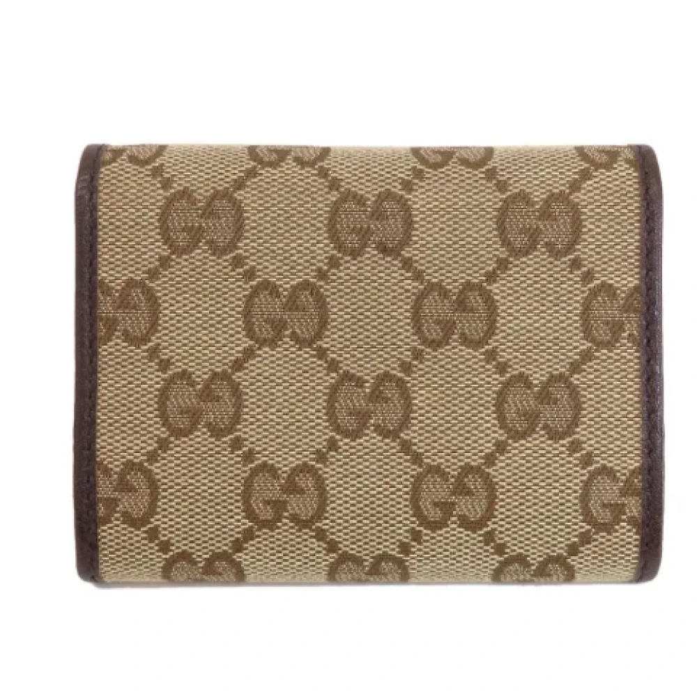 Gucci Vintage Pre-owned Canvas wallets Beige Dames