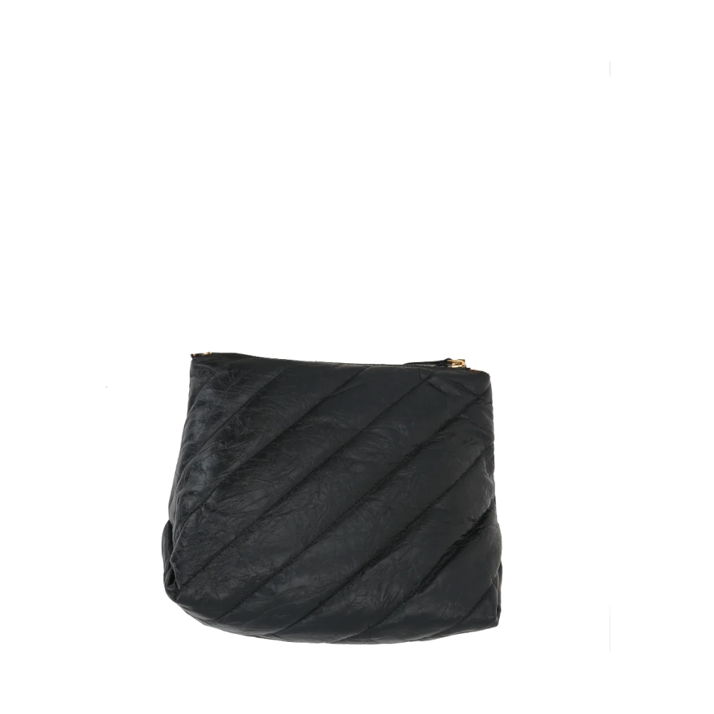 Balenciaga Gewatteerde Zwarte Schoudertas met Antiek Gouden Hardware Black Dames