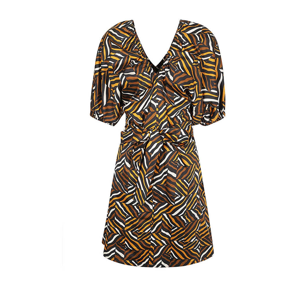 Max Mara Weekend Korte katoenen jurk met pofmouwen Multicolor Dames
