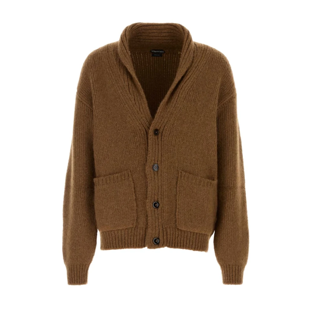 Tom Ford Men's Brown Cashmere Shawl Collar Cardigan - Cashmere Knitwear - Xl - Knitwear