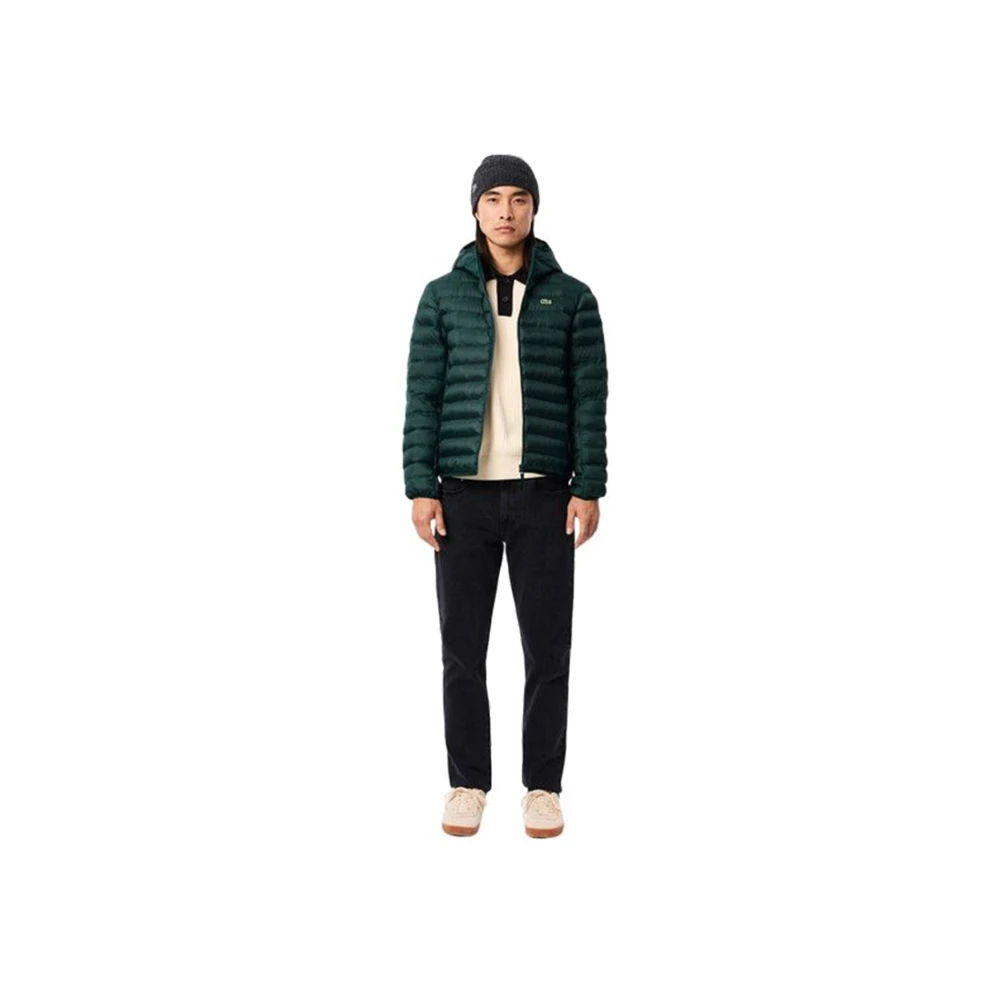 Lacoste Groene textiel heren pufferjas Green Heren
