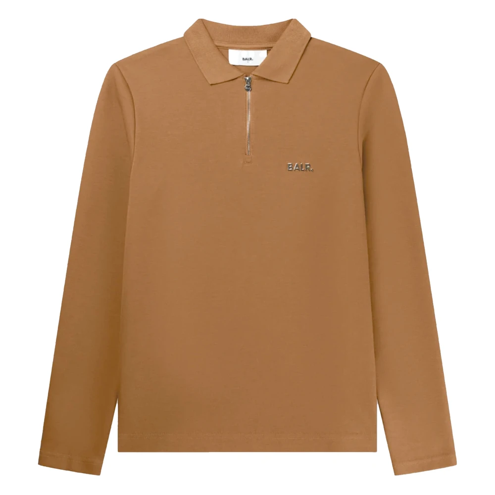 Balr. Lange Mouw Polo Shirt Brown Heren