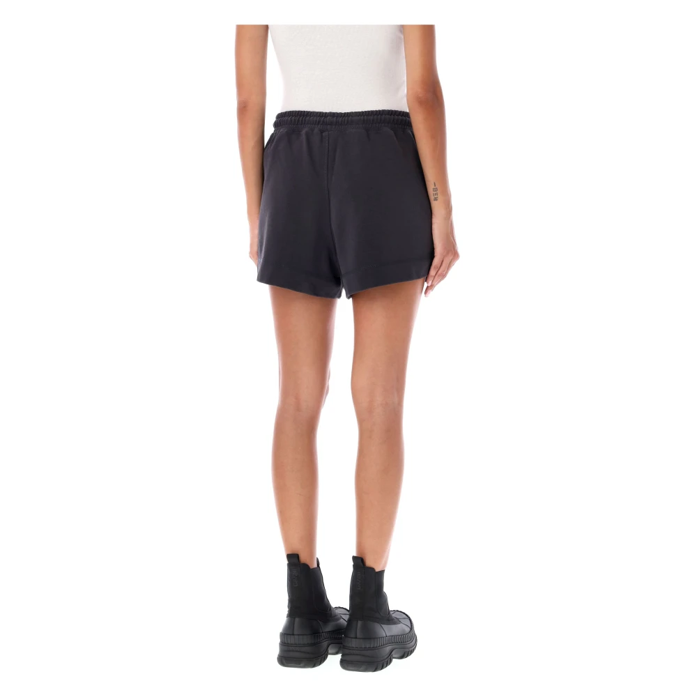 Ganni Lichte Isoli Elastische Shorts Phantom Aw24 Black Dames