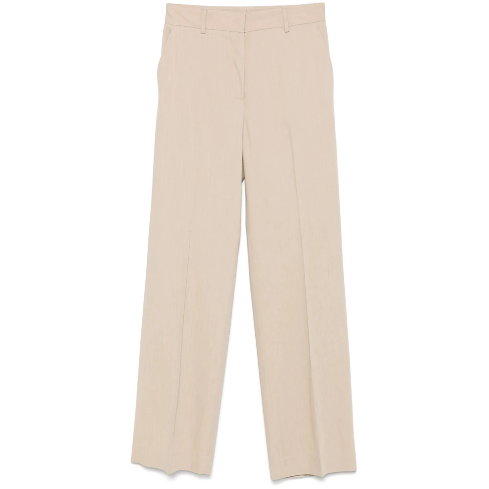 Antonelli Firenze Beige Broek met Riem en Zakken Beige Dames
