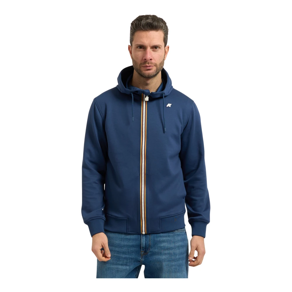 K-Way Uomo Blu Felpe, M, New,