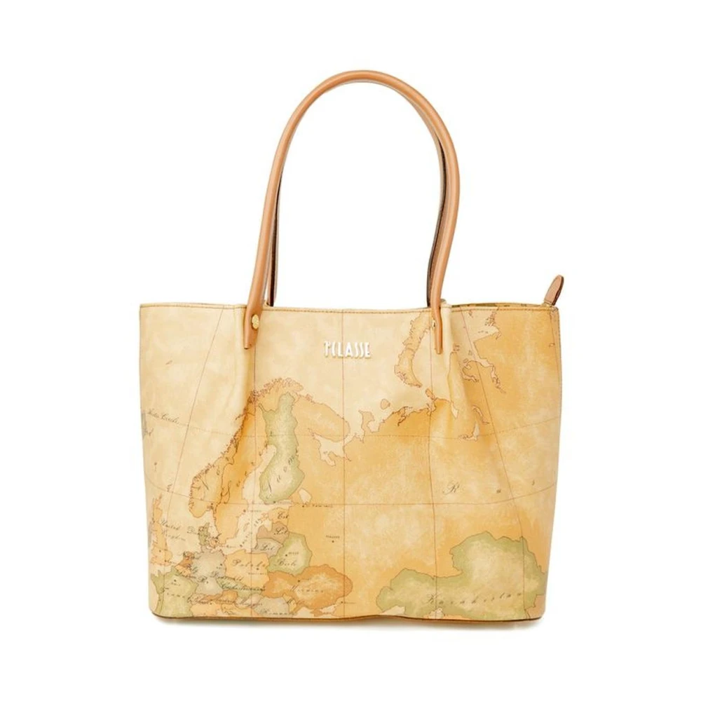 Alviero Martini 1a Classe Luxe Leren Handtas met Synthetische Accenten Beige Dames