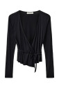 chemisier-noir-a-col-en-v