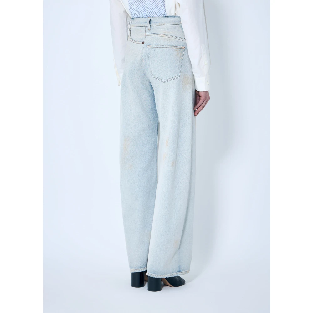MM6 Maison Margiela Omgekeerde Stijl Denim Jeans Blue Dames