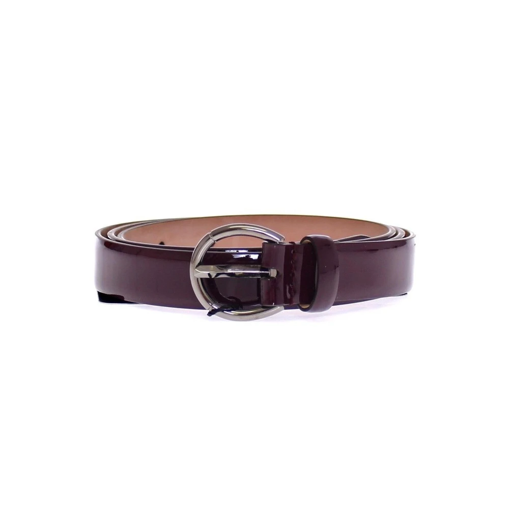 Dolce & Gabbana Iconische Leren Logo Riem Purple Dames