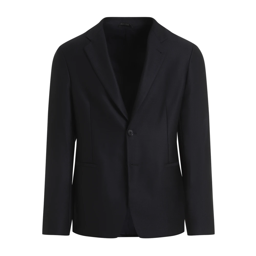 Giorgio Armani Blauwe Blazer voor Mannen Aw24 Blue Heren