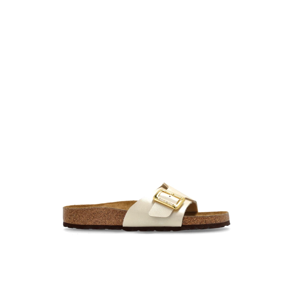 Birkenstock Women's Beige Sliders, 5 Uk, Catalina Cushion Buckle Slides