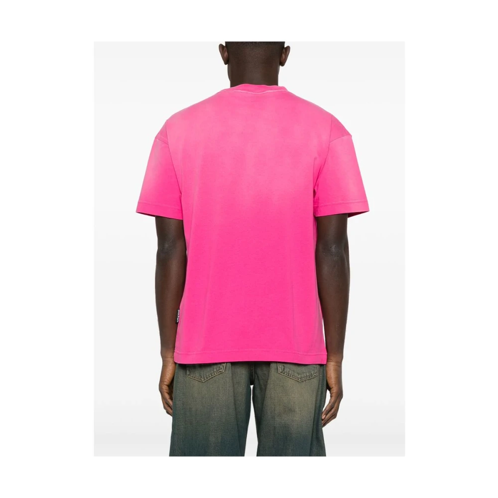 Palm Angels Grafische Print T-shirt met Ronde Hals Pink Heren